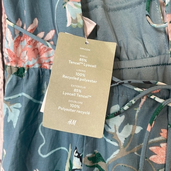 H&M Teal Floral Maxi XS NWT - Picture 5 of 6